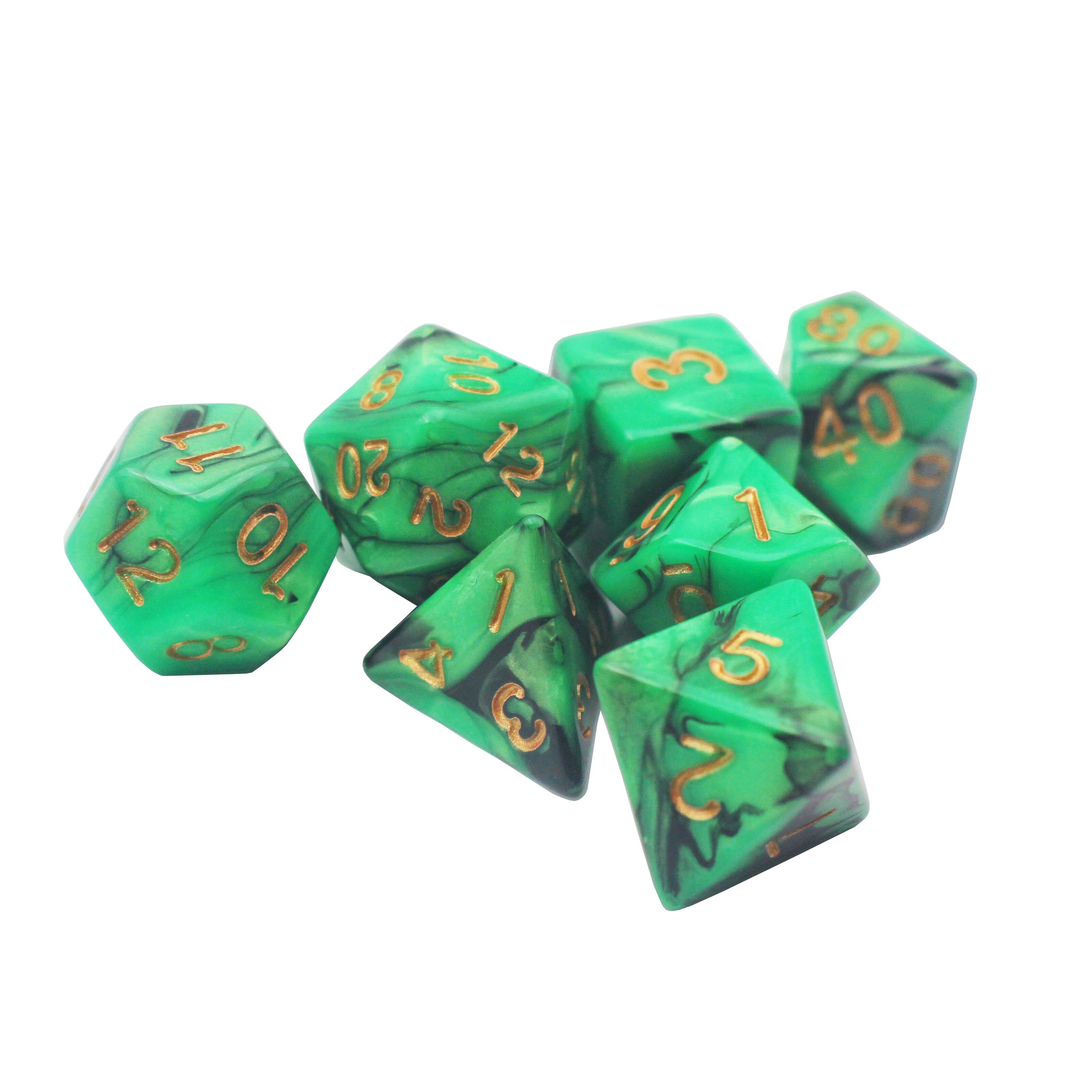 Purple & Blue Swirl Mixed color Polyhedral DND RPG Dice Set For Board Game