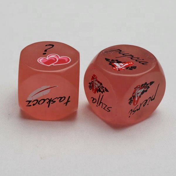 Plastic Acrylic Polyhedral Custom Adult Exercise Game Sex Dice