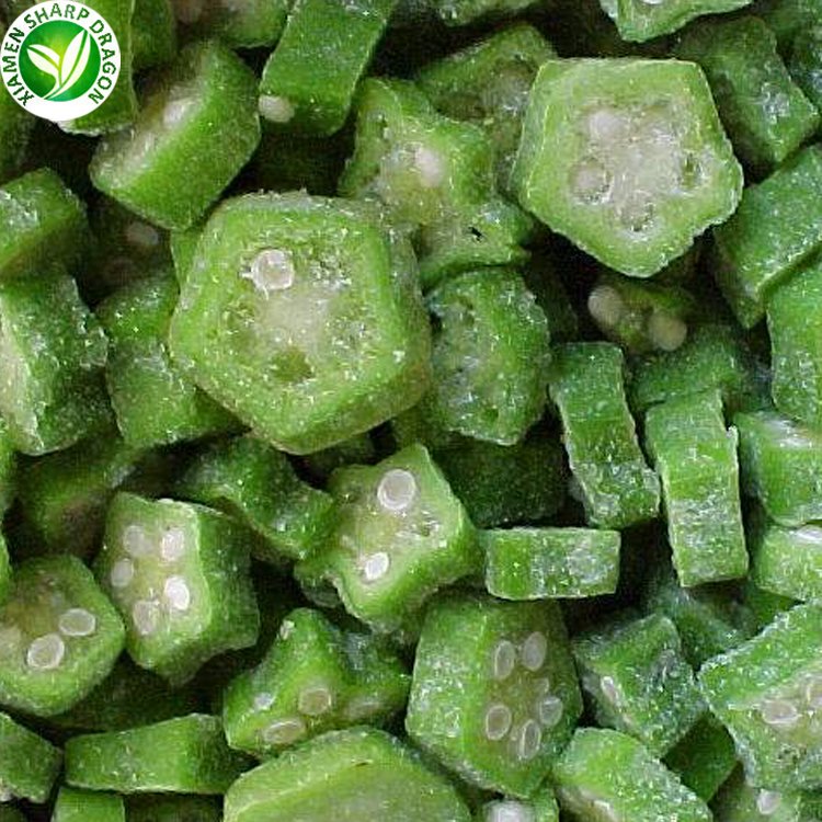 IQF Frozen Freezing Fresh Whole Best Okra Chopped Cut Sliced Wholesale Prices Organic