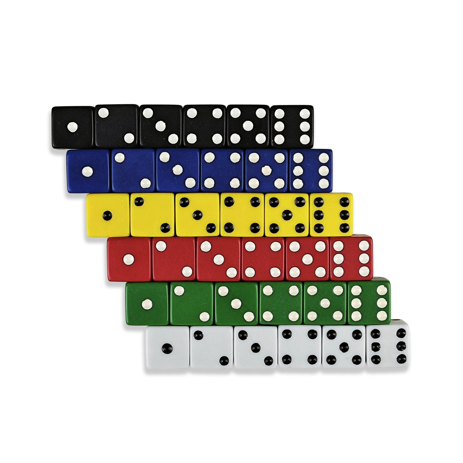 16mm melamine material 6-sided dot opaque square corner dice wholesale, 6 grams, heavier than acrylic, large diameter dot