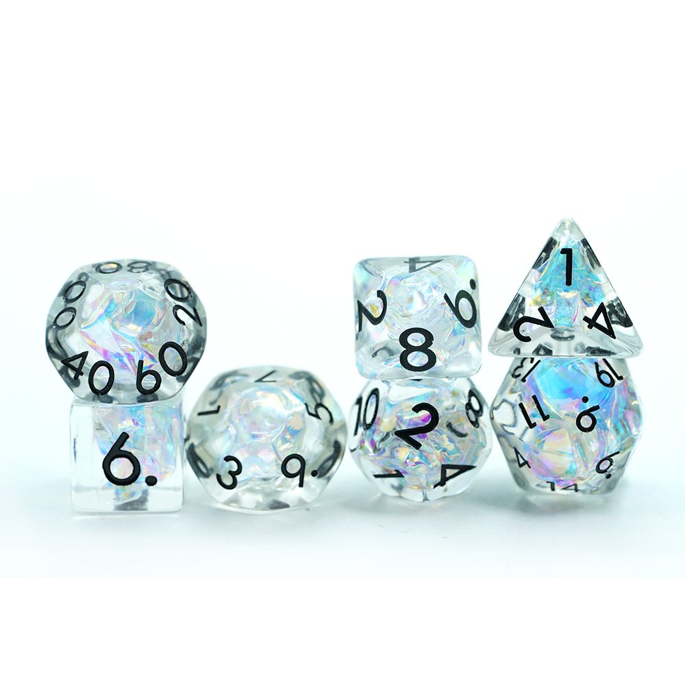 Customizable Resin Charms Dungeons And Dragons Colorful Core Dice Set For Board Game