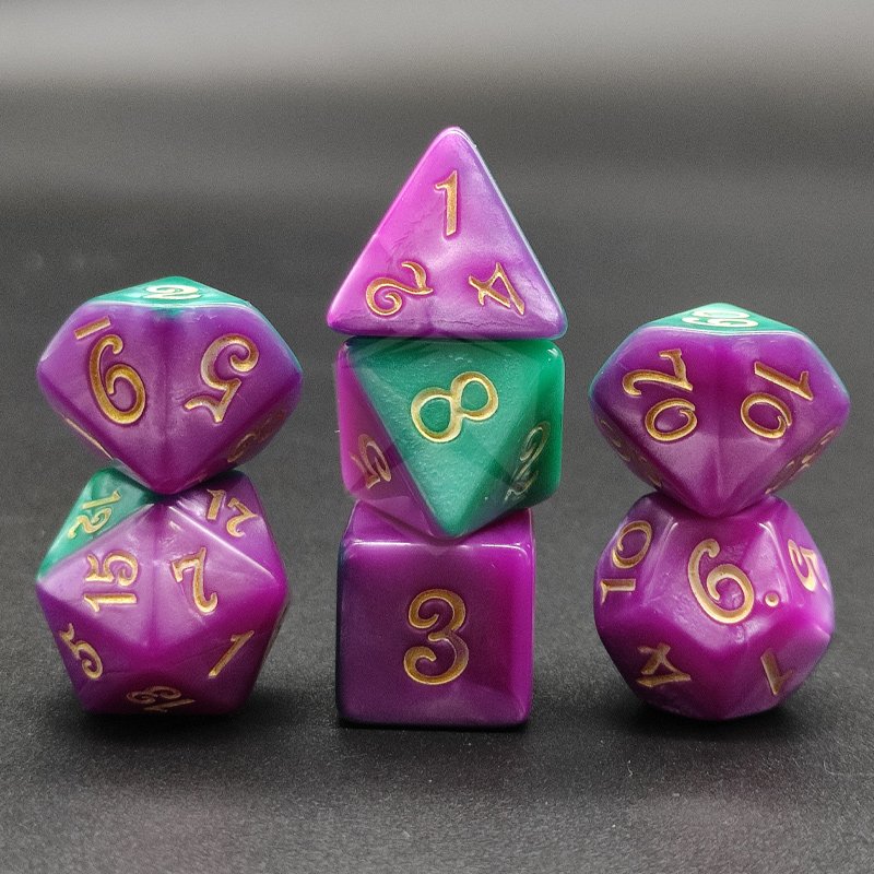 High Quality DND Dice Custom LOGO Dice Polyhedral Acrylic Dice for Dungeons and Dragons