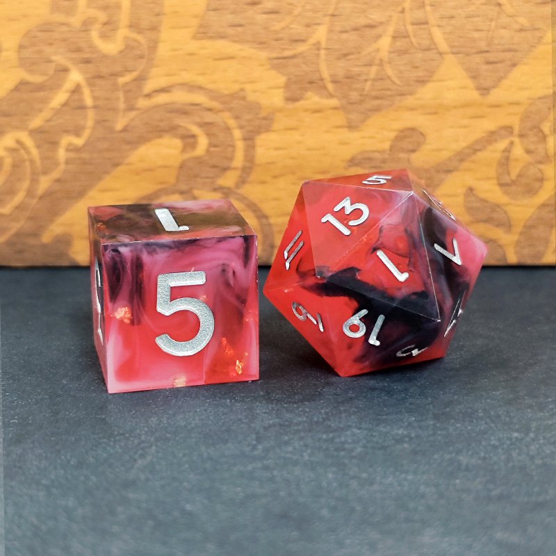Hot Sale handmade Sharp Edge DND RPG Polyhedral Dice set for Dungeons and Dragons Games and Card Dice games