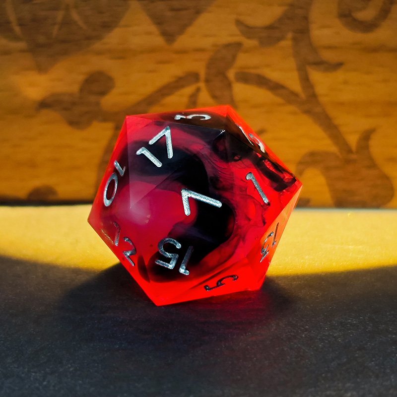 Hot Sale handmade Sharp Edge DND RPG Polyhedral Dice set for Dungeons and Dragons Games and Card Dice games