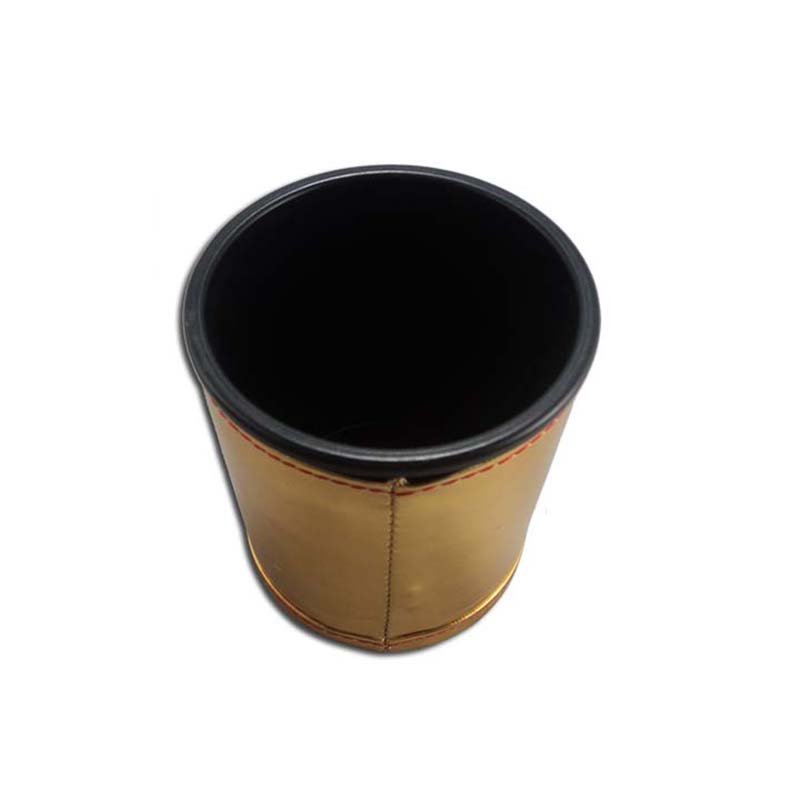 Promotion Item Straight PU Leather Dice Cup Holder Bar KTV Entertainment Dice Cup Party Family Game Supplies