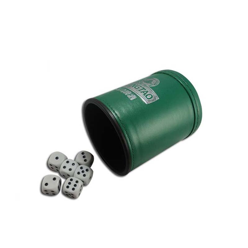 Promotion Item Straight PU Leather Dice Cup Holder Bar KTV Entertainment Dice Cup Party Family Game Supplies