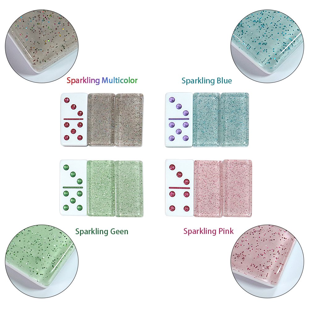 Manufacturer Direct Inventory Dominos Blocks Party Gathering Domino Game Acrylic two-tone D6 Dominoes Set