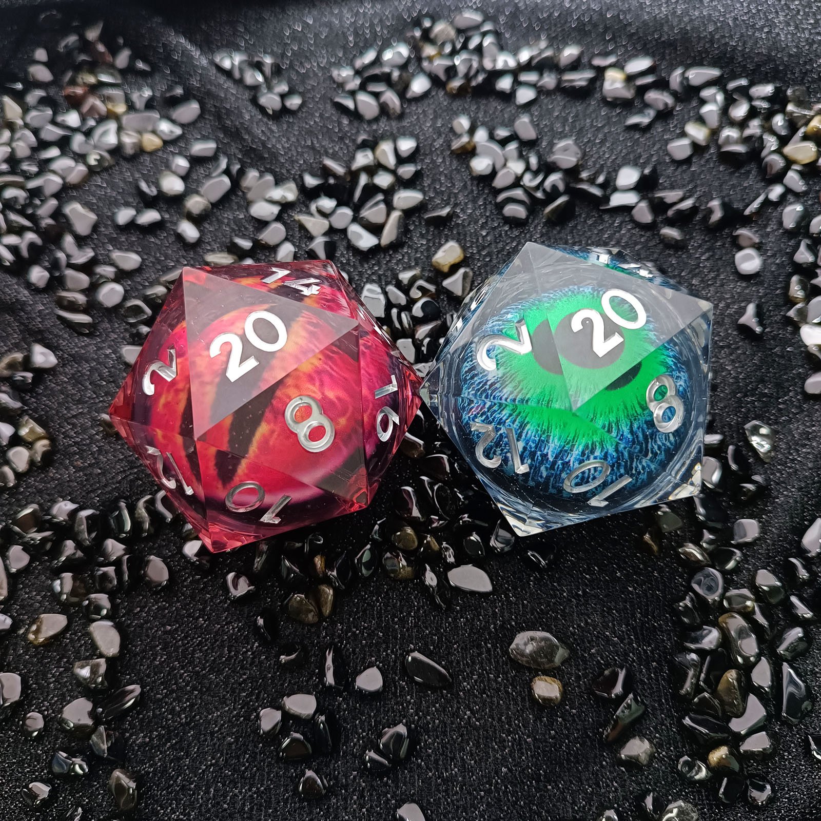 55MM Giant Glowing Liquid Core Dice Dungeons & Dragons Tabletop Game Dice Accessories DNd Resin Dice