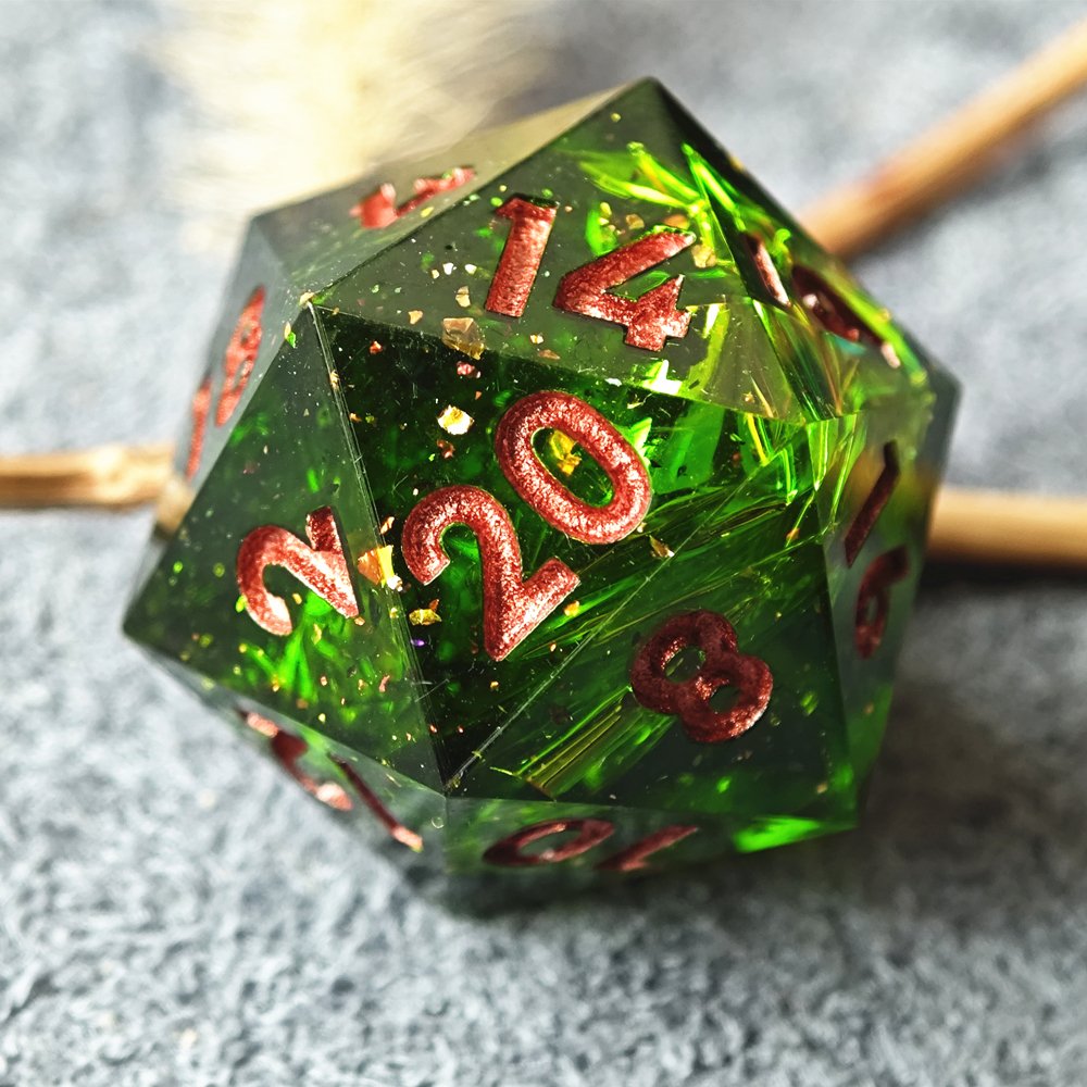 MINI PLANET DND Dice Set Handmade Colored Polyhedral Resin Dice with Sharp Edges For TRPG Games Custom DND Dice Set and D6 D20