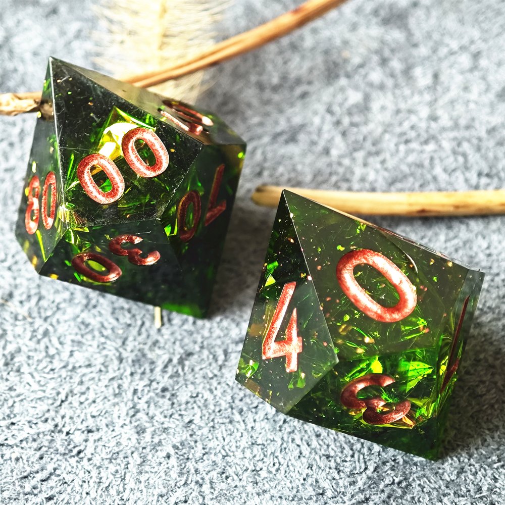 MINI PLANET DND Dice Set Handmade Colored Polyhedral Resin Dice with Sharp Edges For TRPG Games Custom DND Dice Set and D6 D20
