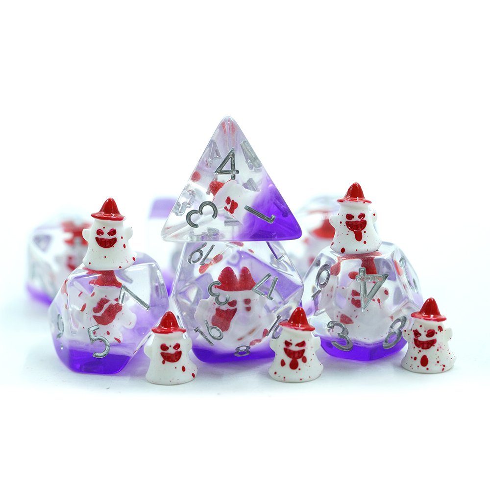 Premium Polyhedron Handmade 7 Piece Resin Round Edge Dice Set For Board Game