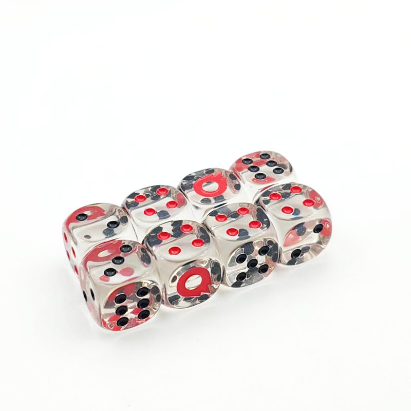 essential accessory round edge engrave clear glitter acrylic resin dice adult games poker point dice set