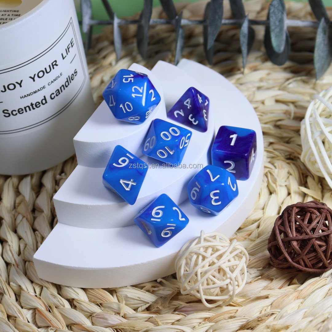 Factory wholesale Polyhedral DND Dice Sets 11*7PCS plastic Dungeons and Dragons Dice D&D Pole Playing Games