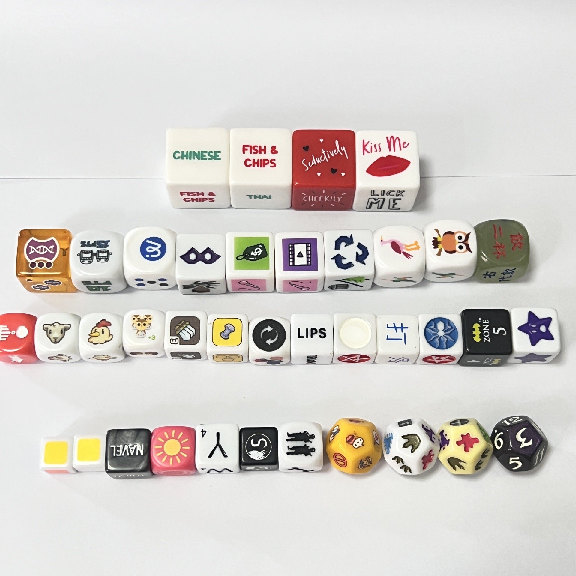 Custom Engrave Dice Printed Game Dice Straight Corner Round Board Game Dice For Game Entertainment