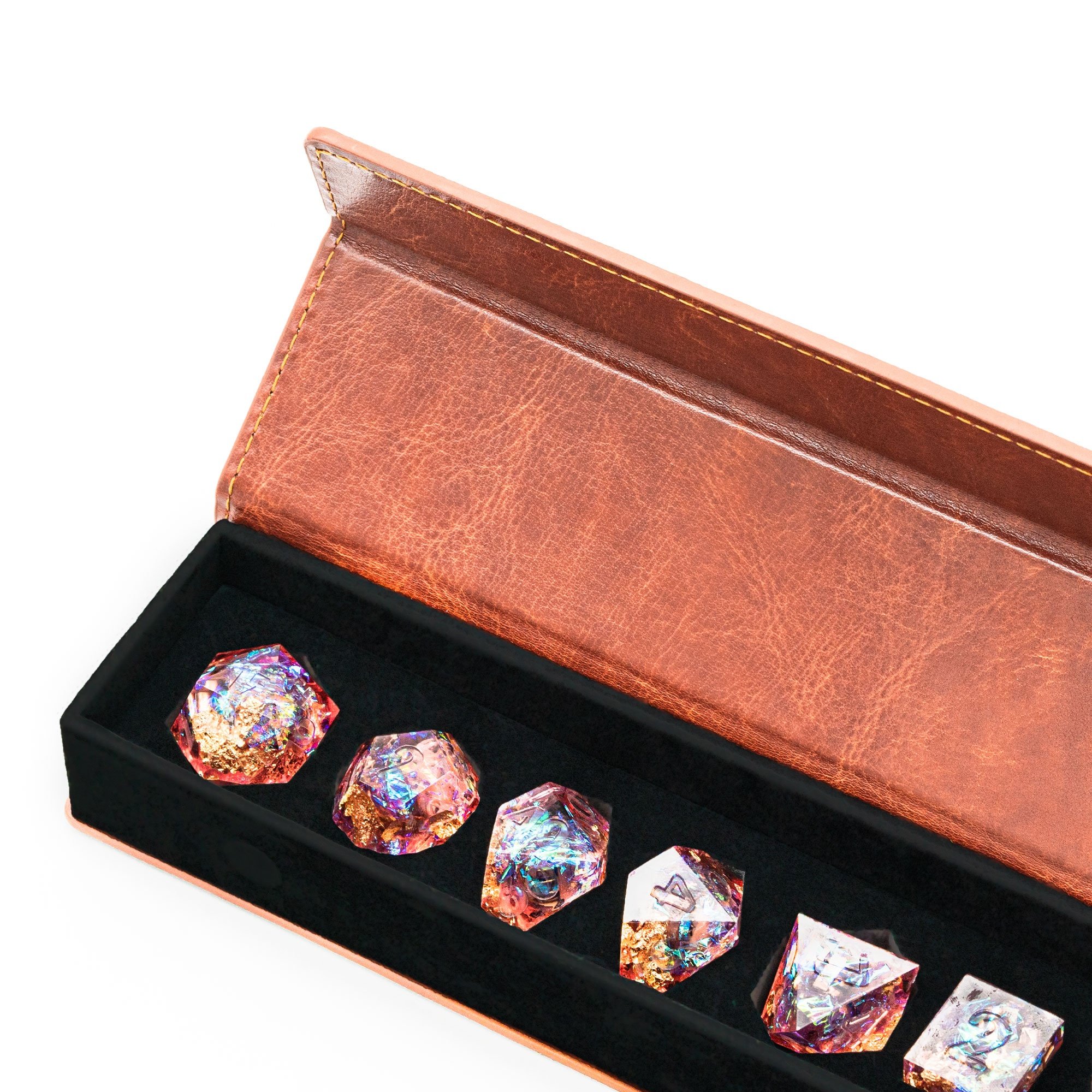 Udixi PU Leather custom logo DND d d d&d RPG Dungeons and Dragons Dice Case Box