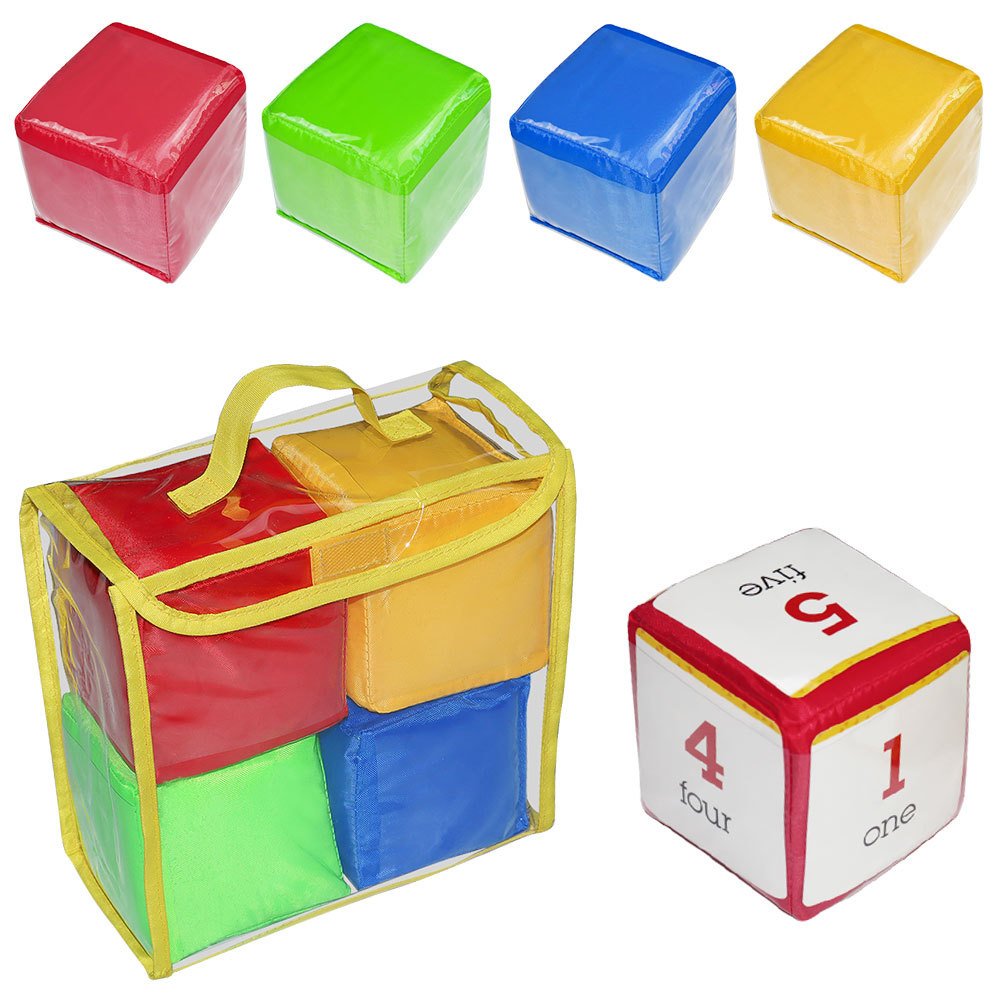 Wholesale Fabric Toy Playing Game Dice Soft Foam Pocket Cubes Sets of 4