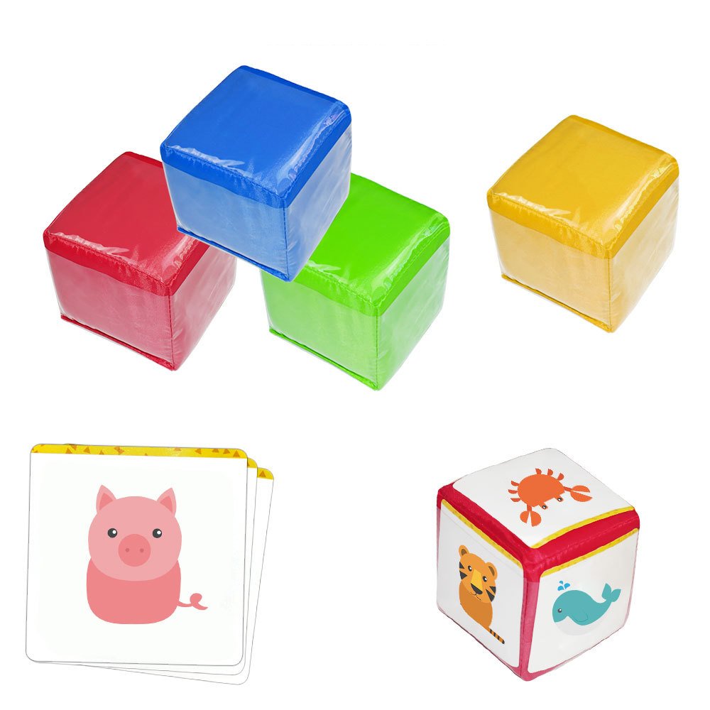 Wholesale Fabric Toy Playing Game Dice Soft Foam Pocket Cubes Sets of 4