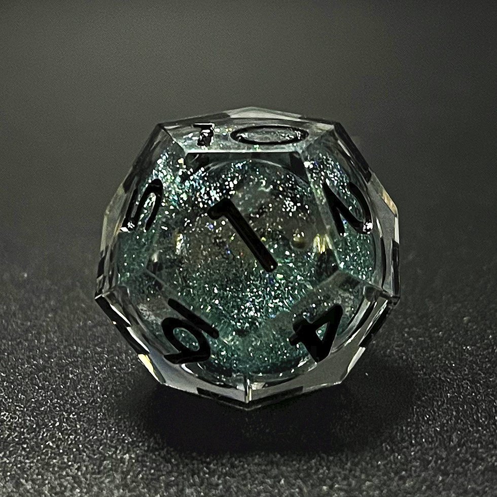 Handmade Resin Dnd transparent liquid core Dice Set D&D Dice Set for Dungeons and Dragons Custom Gifts RPG