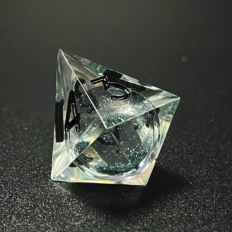 Handmade Resin Dnd transparent liquid core Dice Set D&D Dice Set for Dungeons and Dragons Custom Gifts RPG