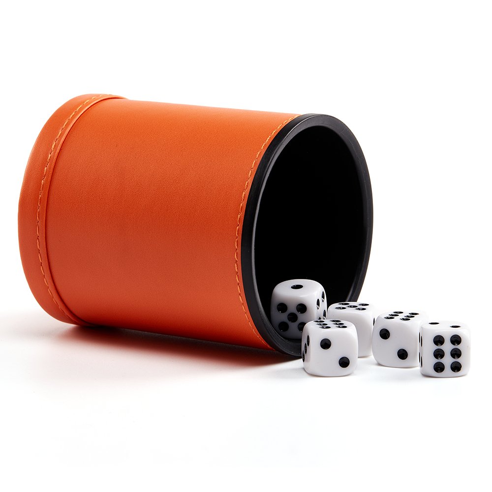 Dice Cup Wholesale Custom Logo Dice Storage For Entertainment PU Leather Luxury Dice Cup