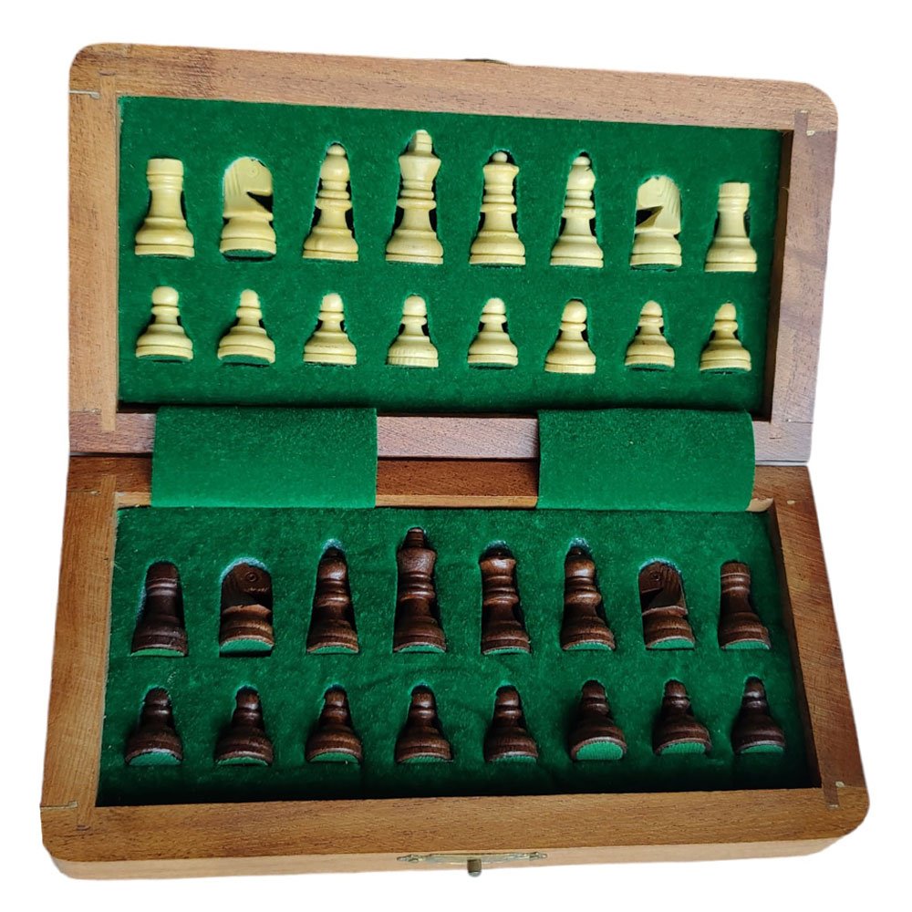 Buy 7 inches Wooden Travel Folding Sheesham Magnetic Chess Set Magnetic Folding Chess Set Minimum Price