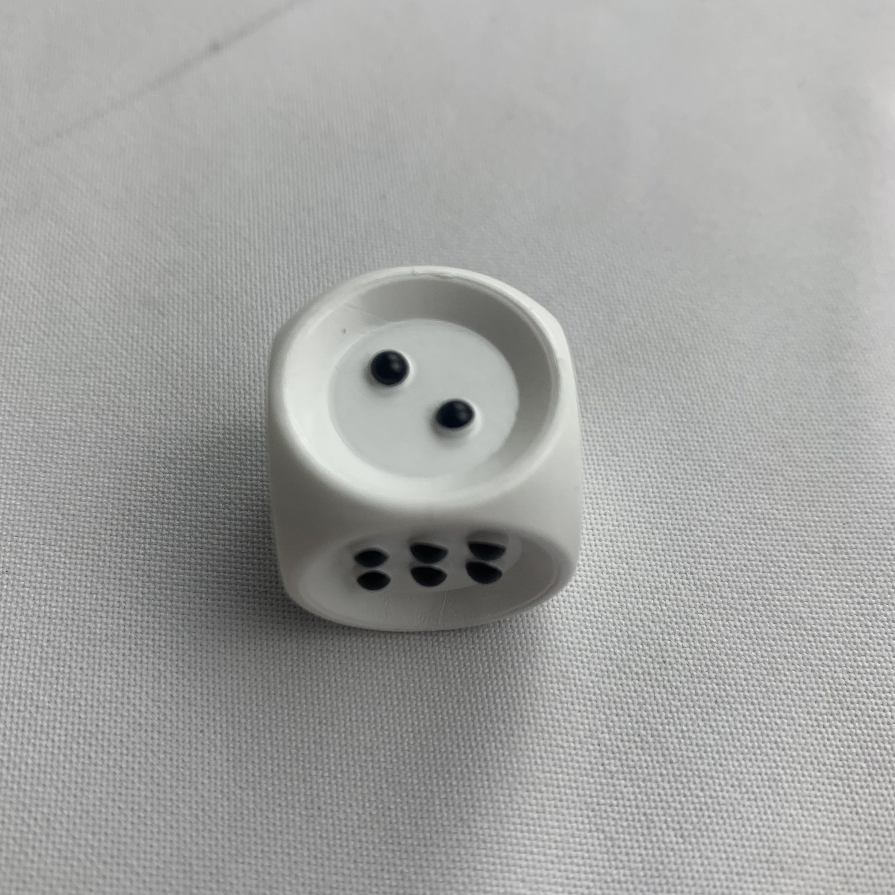Luxury 20mm Blindman Dice white color