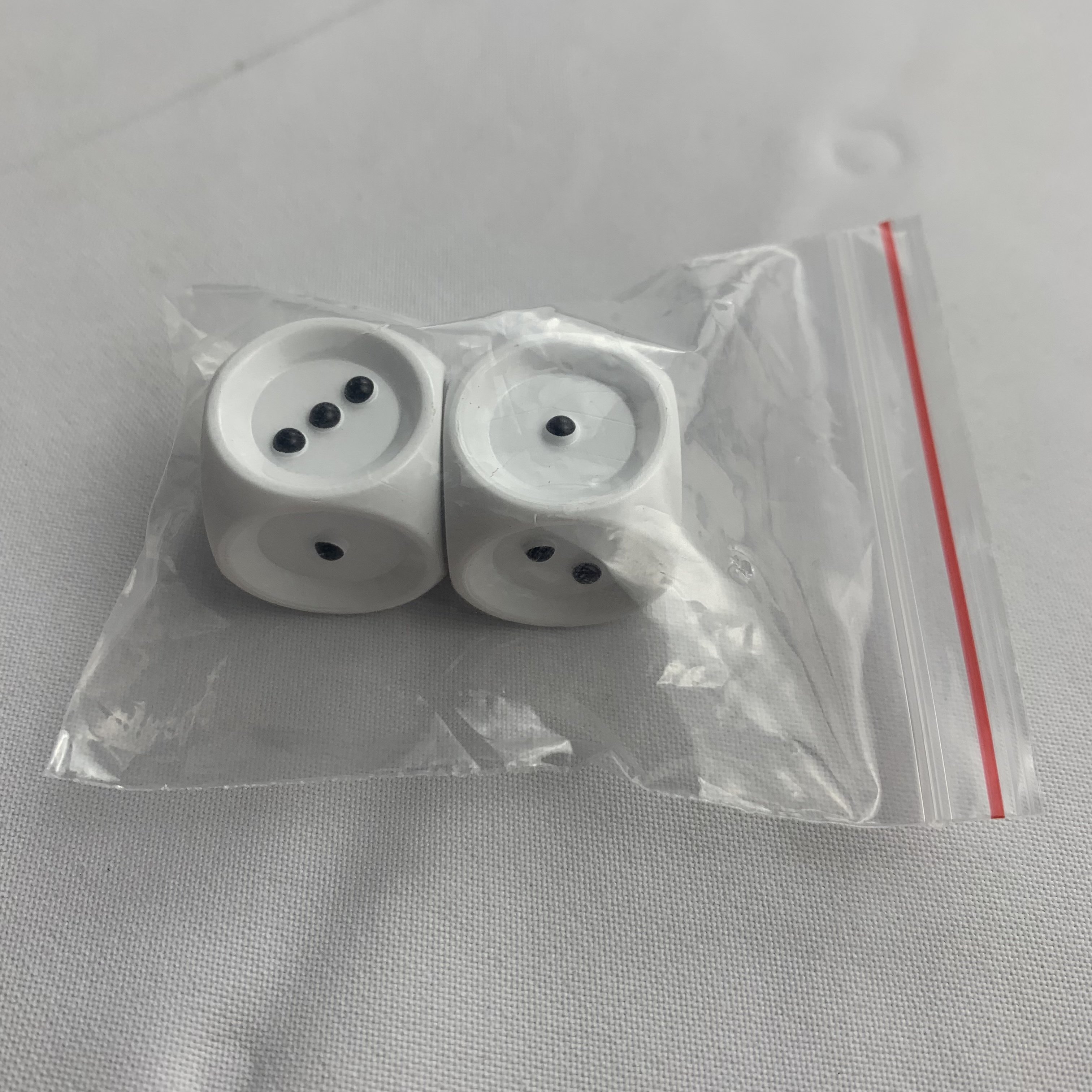 Luxury 20mm Blindman Dice white color
