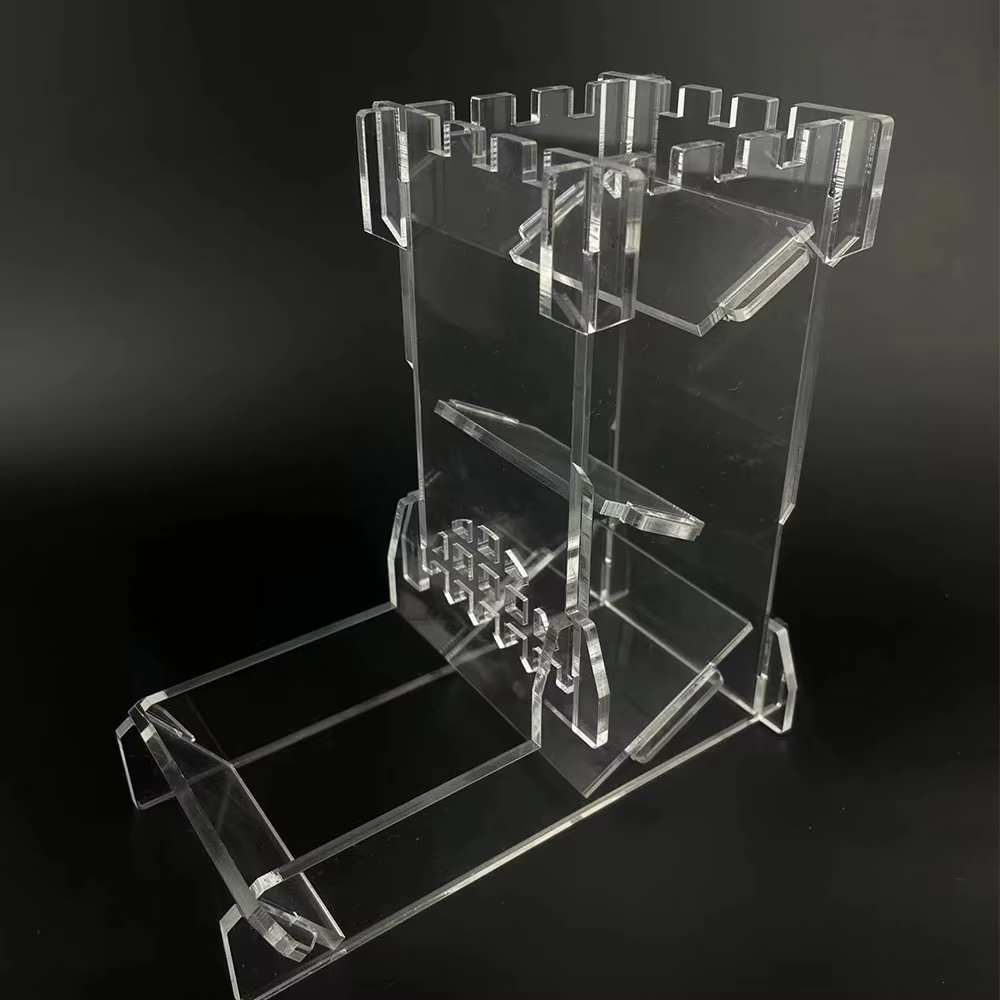 Dice Tower Dungeons And Dragons Custom Logo RPG Transparent Acrylic Dice game