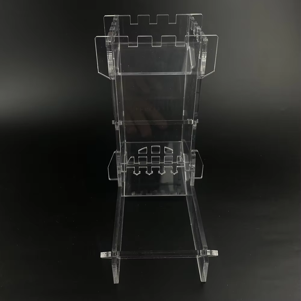 Dice Tower Dungeons And Dragons Custom Logo RPG Transparent Acrylic Dice game