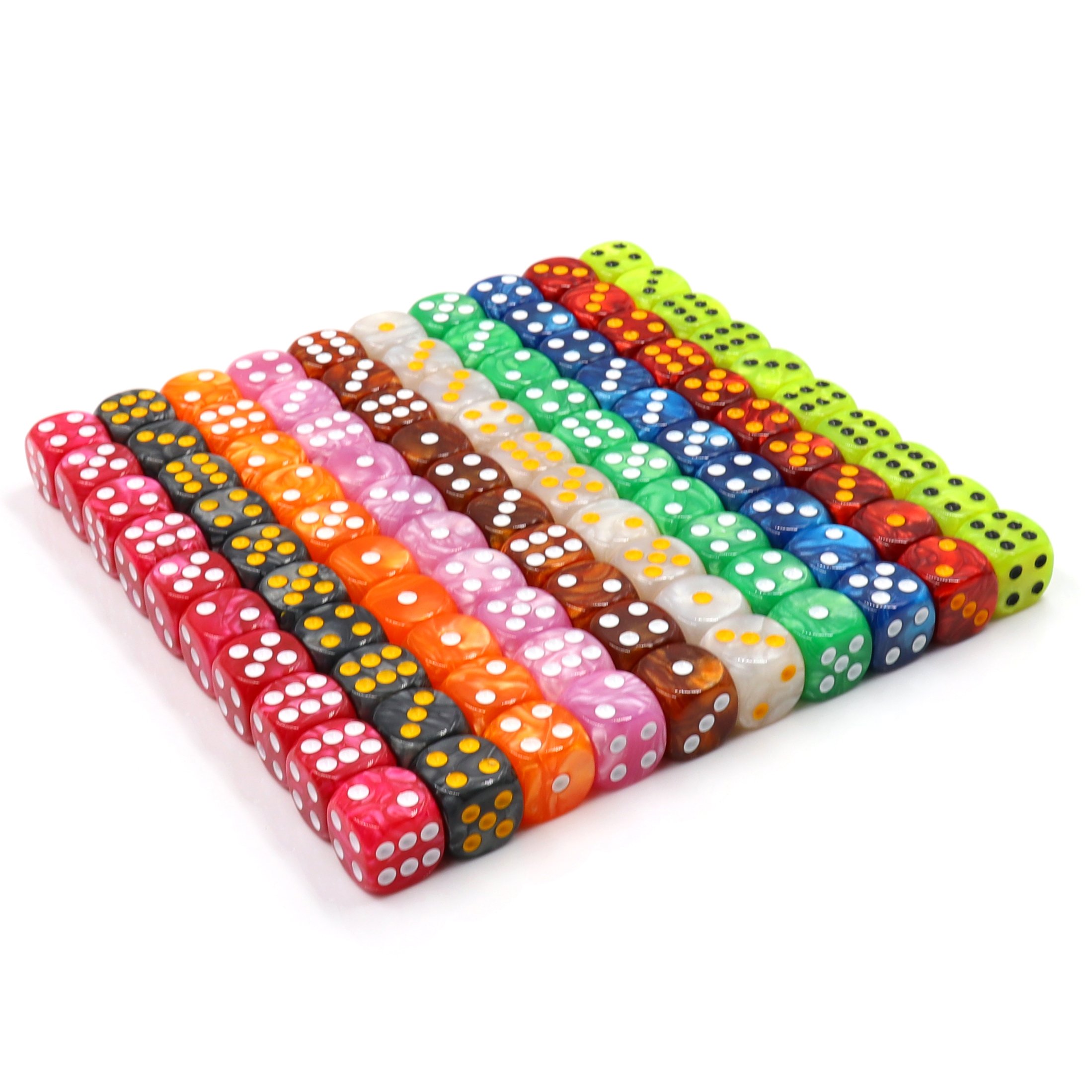 Polyhedral Game Dice Set 10 color Loose Pip Dice for Dungeons and Dragons DND Card Games