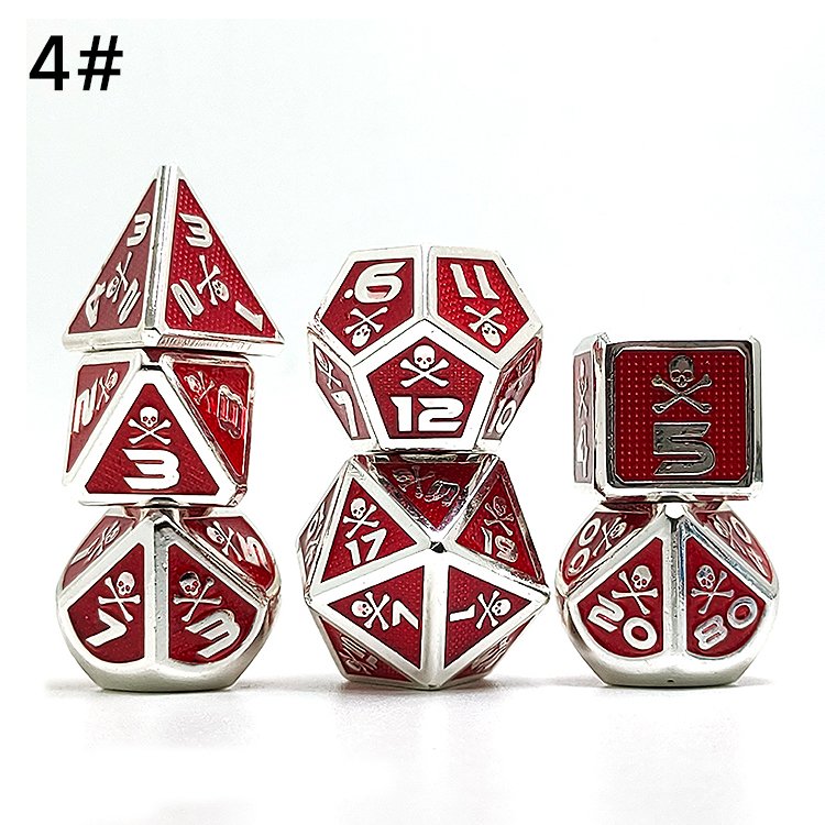 Custom Metal Blank Black DND Dice Set D20 Bone Polyhedral D&D W Gift Metal Case Polyhedral Dice for Dungeons and Dragons TTRPG