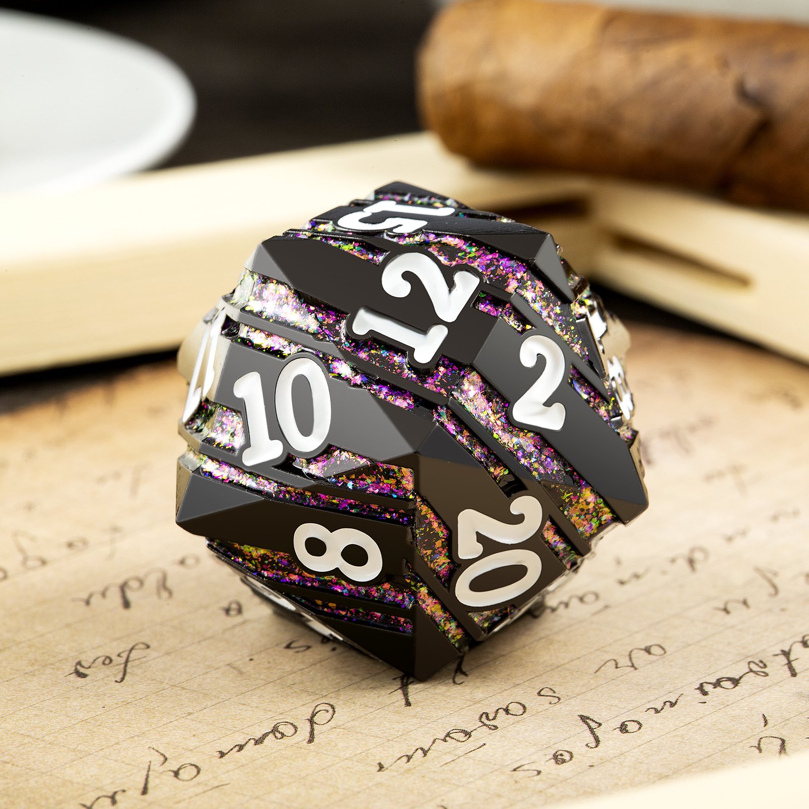 Role Playing Dice 40mm Giant Custom 20 Sided RPG Dice Metal D20 Dice Magic D20 for Board game