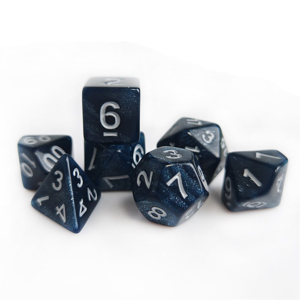 Wholesale Polyhedral Plastic RPG DND Dice Set Bulk Acrylic Glitter Dice Set for Dungeons and Dragons Tabletop Role Playing Games