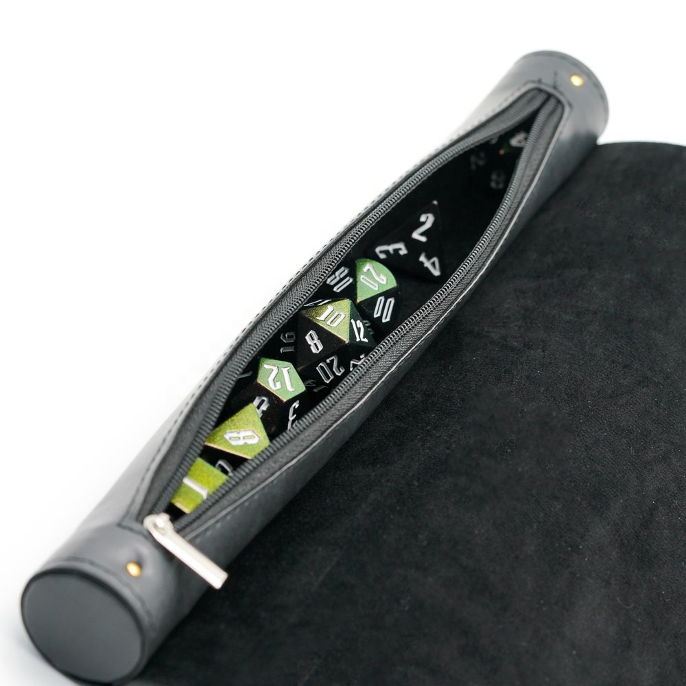Udixi Scroll Leather Foldable RPG Dice Bag Dice Mat packaging for Dungeons and Dragons