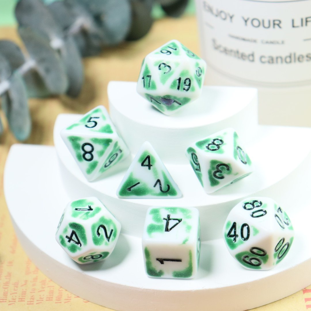 High quality plastic polyhedral 21 different colors style Retro Dice Set with Low Bespoke costs