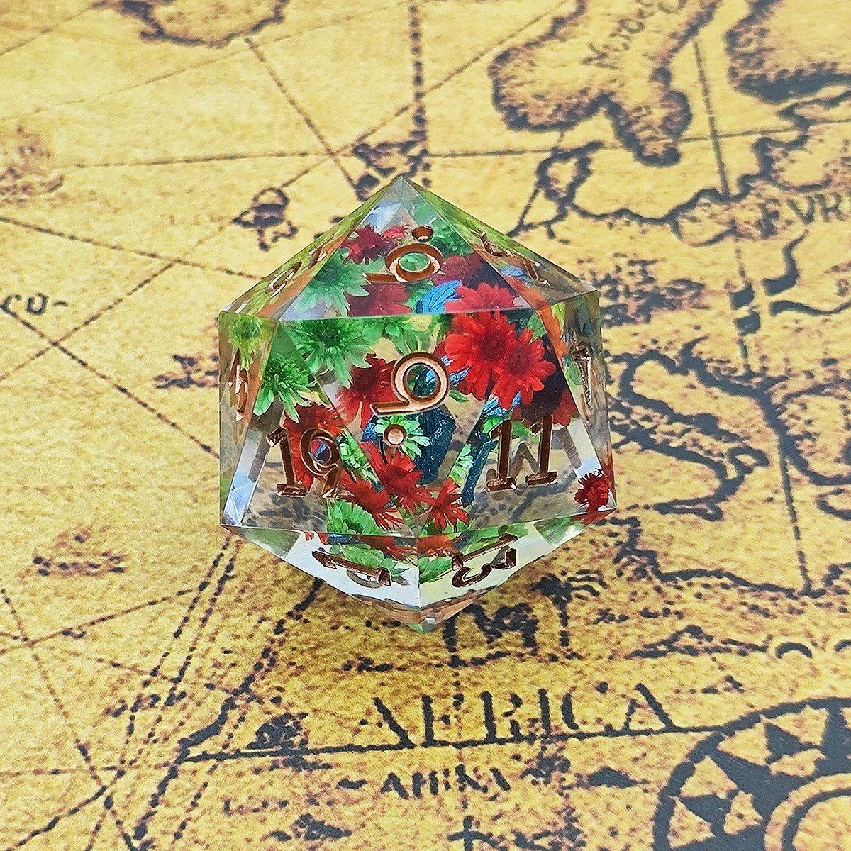 DND Resin Dice D20 Dungeons & Dragons board game RPG Board game dice 35MM can be customized