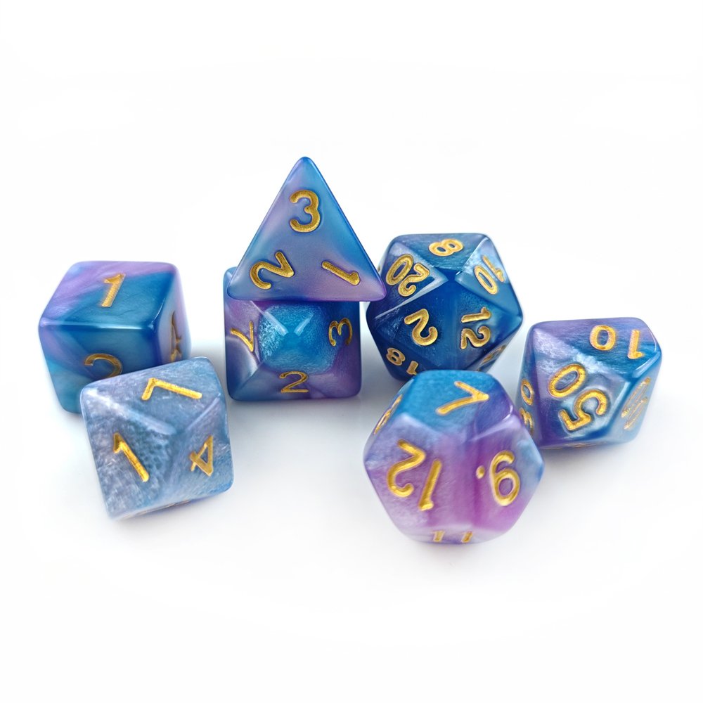 Manufacturer Multi-Sided Dice Set 7pcs Dungeons & Dragons RPG Tabletop Game Dice Two Colors Polyhedral Acrylic DND Dice