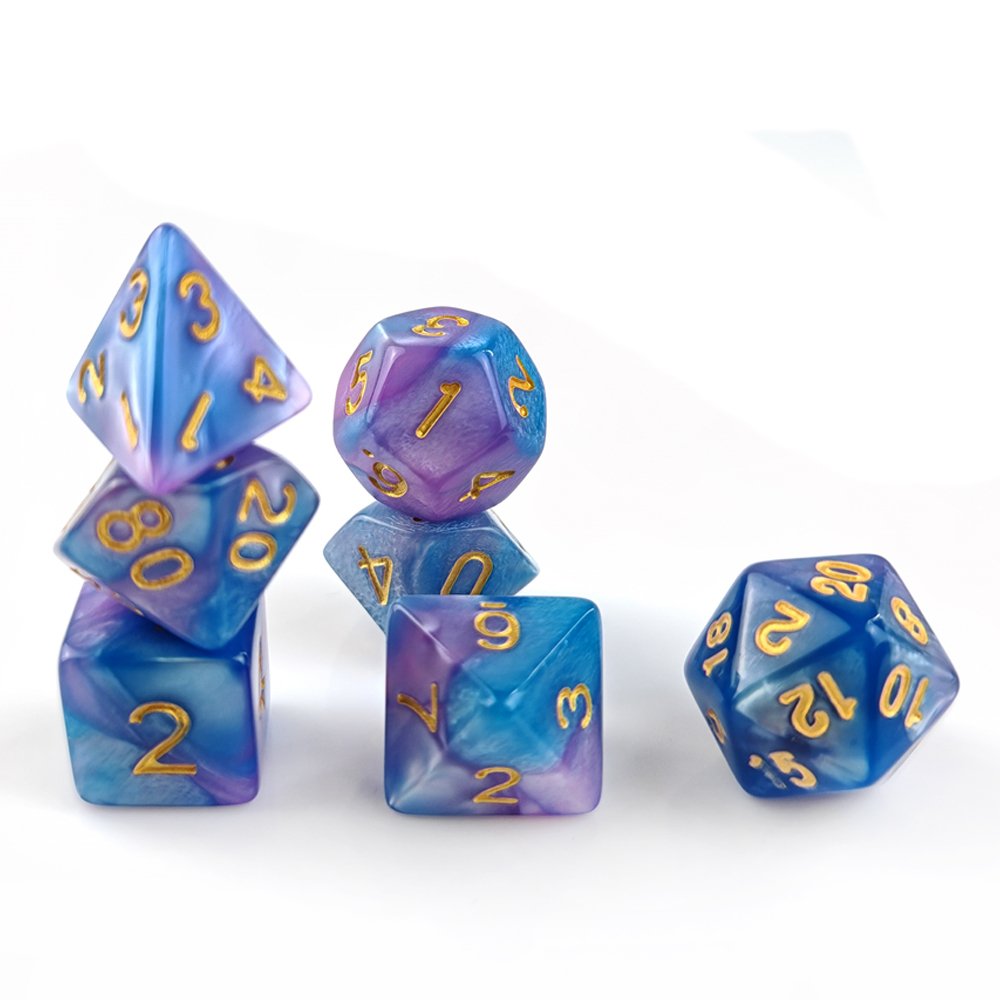Manufacturer Multi-Sided Dice Set 7pcs Dungeons & Dragons RPG Tabletop Game Dice Two Colors Polyhedral Acrylic DND Dice