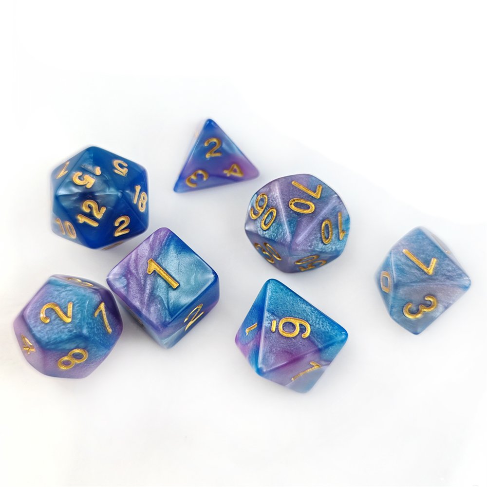 Manufacturer Multi-Sided Dice Set 7pcs Dungeons & Dragons RPG Tabletop Game Dice Two Colors Polyhedral Acrylic DND Dice