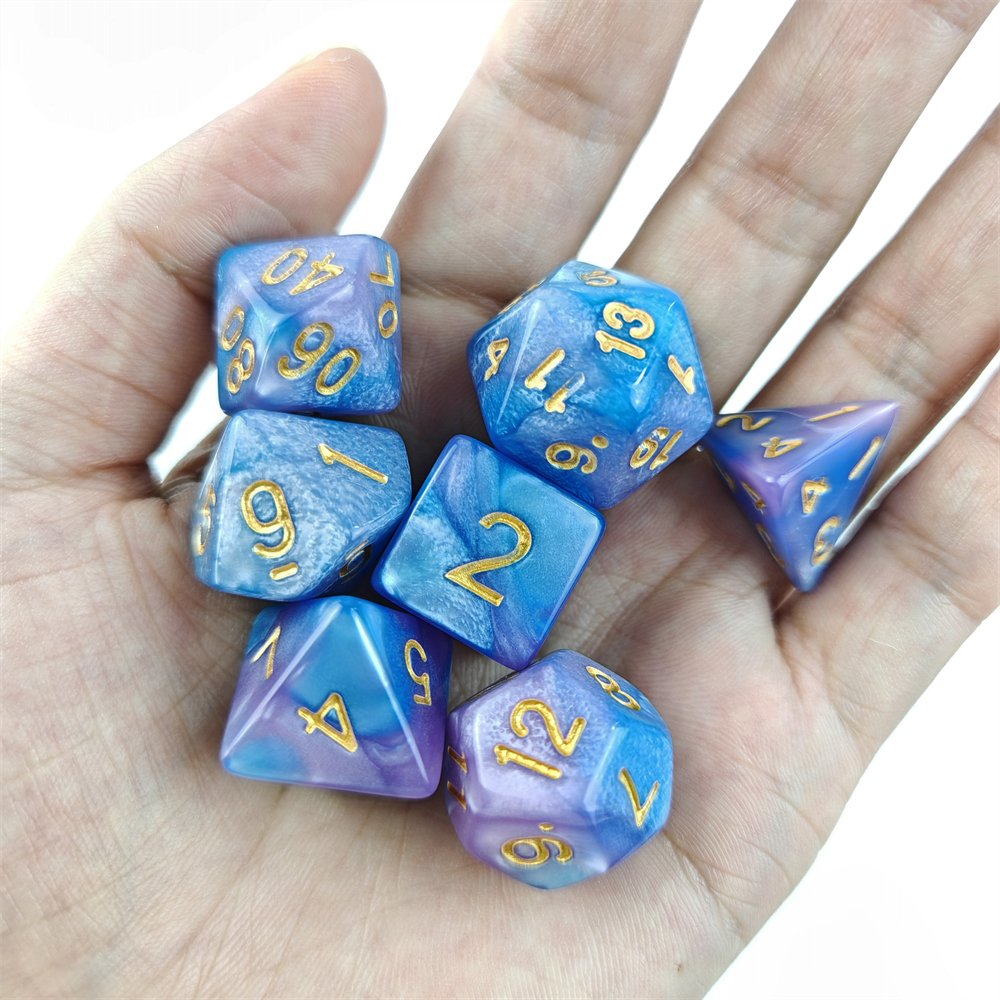 Manufacturer Multi-Sided Dice Set 7pcs Dungeons & Dragons RPG Tabletop Game Dice Two Colors Polyhedral Acrylic DND Dice