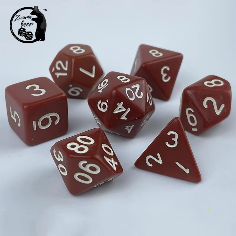 Acrylic Solid Color 20mm RPG DND dice Polyhedral Dnd Dice Set Rpg Dice