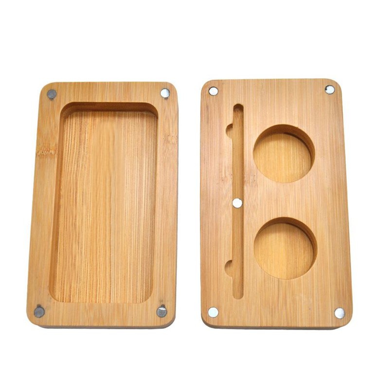 Wooden Dice Box with Magnetic Lid Solid Wood Slotted Stash Box with Special-shaped Protective Fixing Slots for Product Packaging