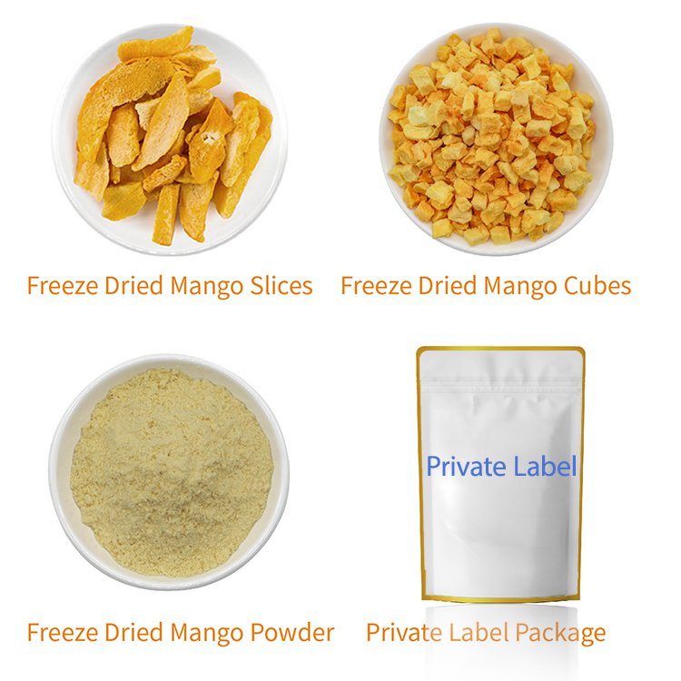 Novenzyme Wholesale Top Quality Bulk 100% Pure Natural Freeze Dried Mango Dices