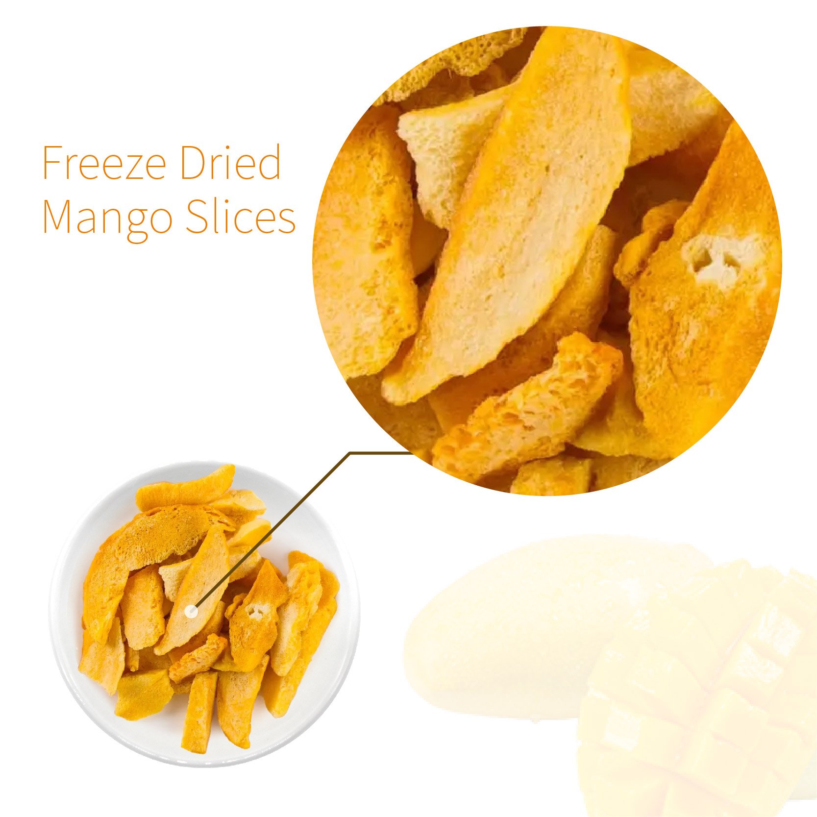 Novenzyme Wholesale Top Quality Bulk 100% Pure Natural Freeze Dried Mango Dices