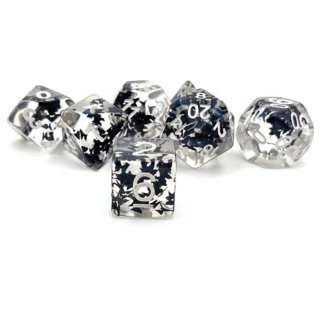 Custom dnd rpg Round RPG dice set polyhedral dice filled