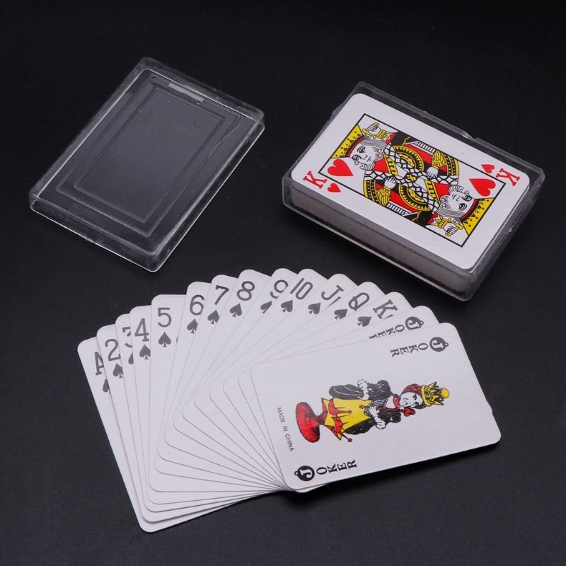 Transparent rigid plastic box special shape paper mini board game poker
