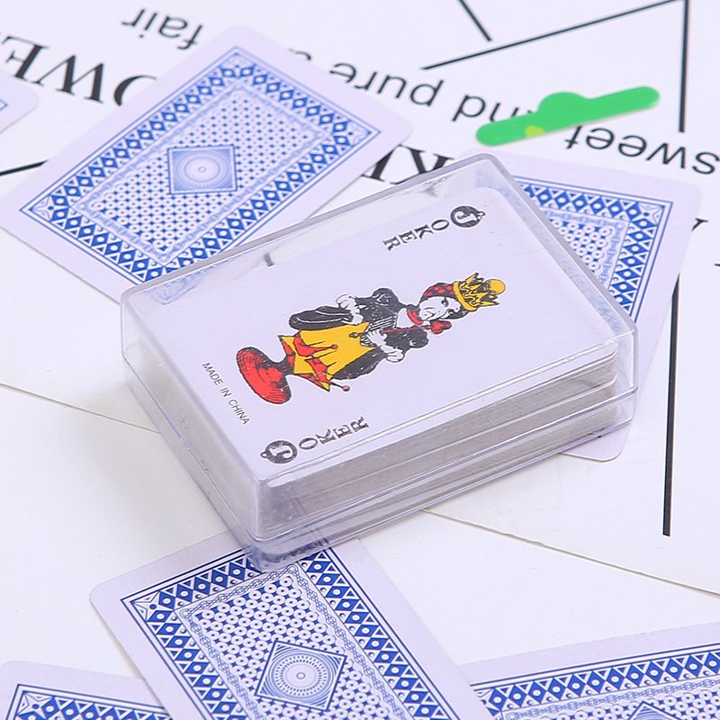 Transparent rigid plastic box special shape paper mini board game poker