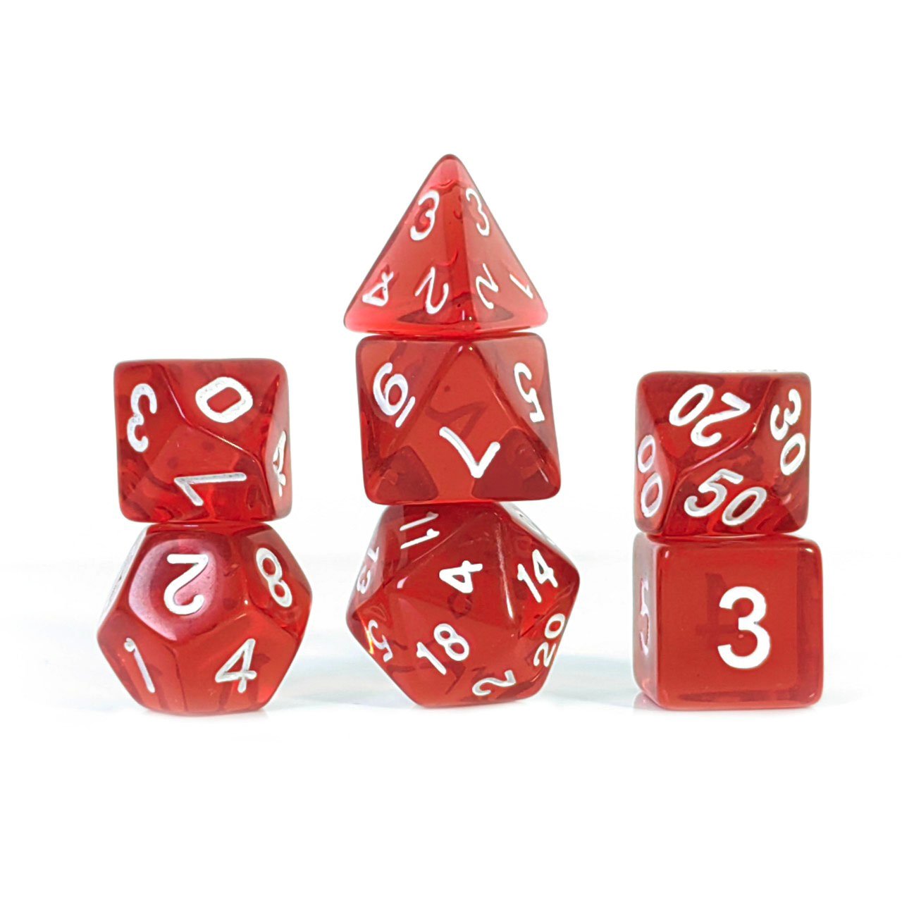 Personalized custom logo clear dice rpg game multicolor dice Transparent red dnd dice entertainment