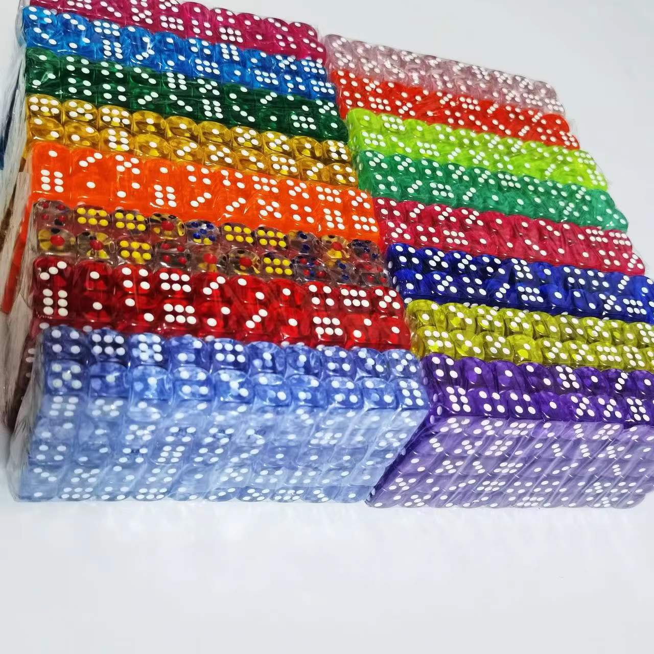 High Quality Casino Digital Polyhedral Custom Six Sided Spot Board Game Dice D&d Rpg Supplier Gambling Dices Set 16mm Acrylic
