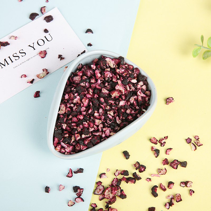 Guoyue Freeze-Dried Fruit Herbal Tea Crushed Dice Gefriergetrocknete Heidelbeere lyofilizovane Freeze Dried Blueberries Pieces